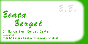 beata bergel business card